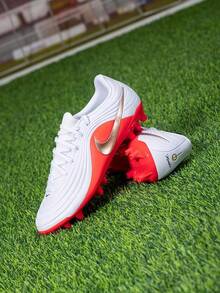 Nike 男款 TIEMPO MAESTRO ACADEMY AG 26 新款人造草皮比賽足球鞋 IB4479-100 - 白色/紅色 - 查看 1