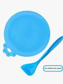 1SET /2SET Pet Can Lids Three-In-One Food Sealing Lids Universal Spoon Set Food Preservation Silicone Lids Pet Cat Dog Food Silicone Can Lids Food Spoon Set Suitable For Various Pets - Multicolor - View 7