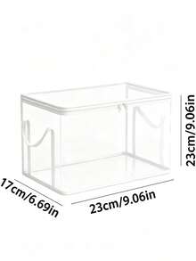 Heavy Duty Transparent Flip Lid Storage Box, Large Rectangular Stackable Space-Saving Organizer Bin, Durable Plastic Storage Container, Suitable For Clothes, Books, Home Office, Travel, Household Storage, Backpack Storage Bag, Dorm Storage, Book Storage, Bedroom Room Decor, Back To School - Multicolor - View 17