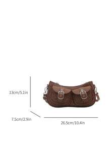 New Fashion Leopard Print Multi-Pocket Tote Shoulder Bag, Suitable For Parties, Gatherings, Outings, Vacations, Shopping And Daily Use, Can Store Coins, Phones, Also Suitable As Work Bag For White-Collar, College Students And Office Workers, Elegant Designer Bag For Women - Brown - View 7