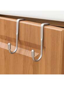 2 Pieces Over Cabinet Hanging Hooks J Shape Wall Hanging Hooks For Cupboard Door Drawer Bathroom Kitchen Laundry Bedroom Entryway Hallway Coat Clothes Bags Towels Hats Scarves Organizer Space Saving Storage Multipurpose Christmas Gift - View 3