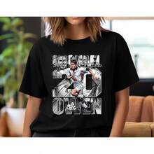 Diseño de Camiseta de Jugador de Fútbol en PNG: Imagen Gráfica Cómica de Owen para Sublimación, DTF (Descarga Instantánea) - Negro - Ver 1