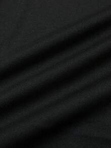 Men's Casual Versatile White Drawstring Elastic Waist Outdoor Black Sweatpants - Black - View 8
