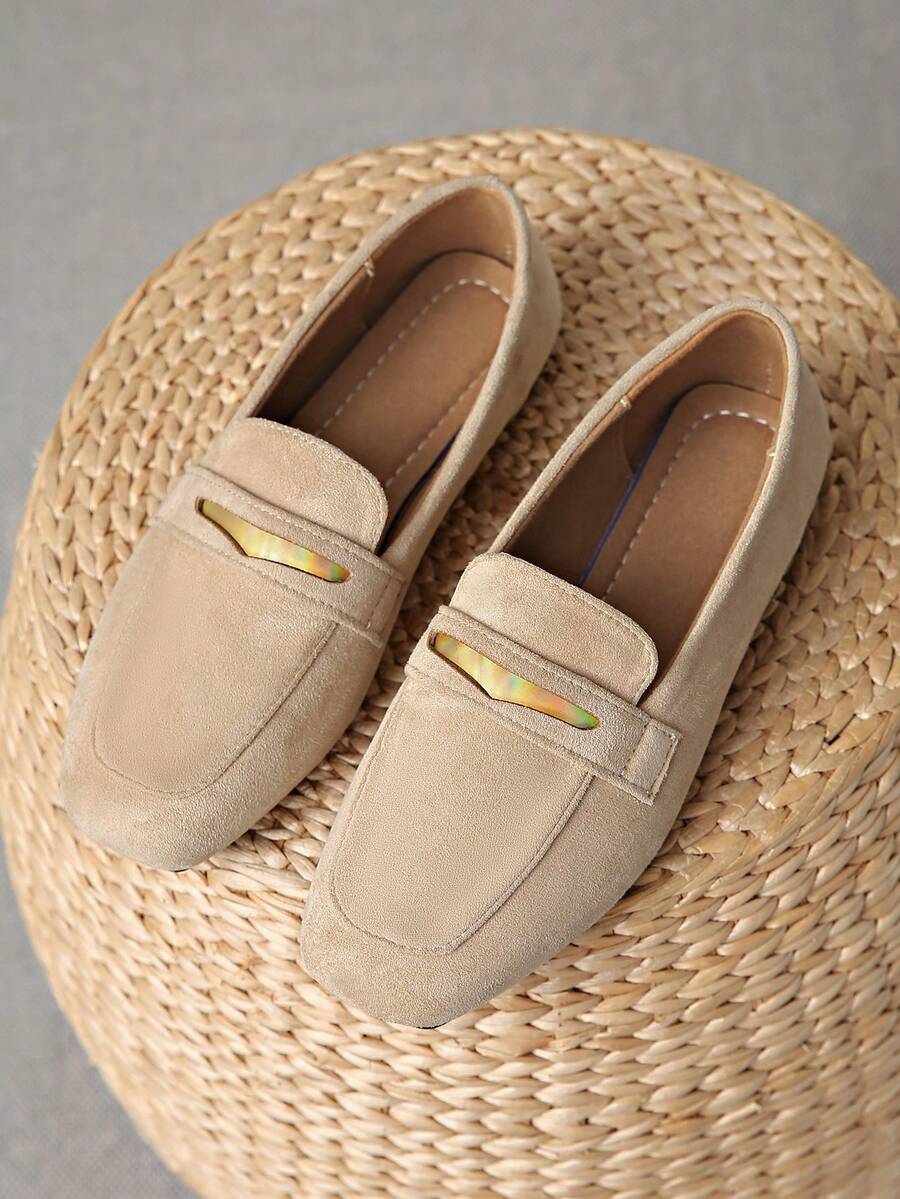 New Women's Flat Square Toe Fashion Classic Mary Jane Shoes, Lightweight Comfortable All-Season Commute Work Office Wear Breathable