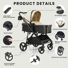 Baby Strollers - Khaki - View 3