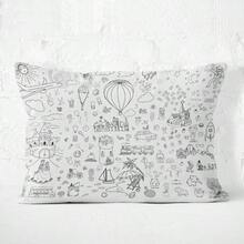 Children's 50*70cm Coloring Pillowcase Graffiti Long Pillow Parent-Child Activity DIY Hand-Painted Throw Pillow Cover - Multicolor - View 9