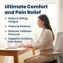 Memory Foam Seat Cushion, Ergonomic Design With Hollow Center, Soft Support For Long Sitting, Suitable For Office, Home, Car, Desk And Chair Use - Y - View 8