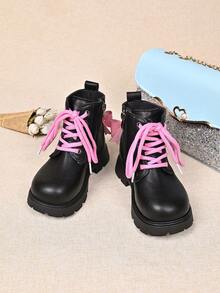 Children's Fashion New Boots With Bowknot Decoration - Black - View 2