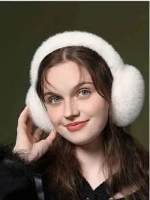 Women's Winter Ear Muffs, Fluffy Foldable, Polyester Fiber (Polyester) Girls' Winter Ear Muffs (Random Color Distribution) Winter Accessories - Multicolor - View 3