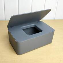 Nueva caja de pañuelos de plástico, tapa de caja de almacenamiento de toallitas húmedas, caja de almacenamiento de papel de pañuelos, dispensador de pañuelos, caja de almacenamiento de servilletas para el hogar y comedor - Multicolor - Ver 3
