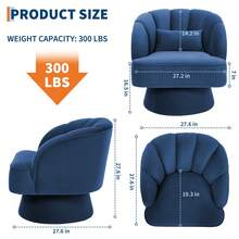 Kselythan Sofas & Couches - Navy Blue - View 4
