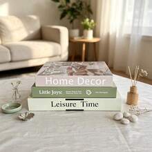 2/3Pcs Minimalist Indoor Decor Magazine Fake Book Model, Cozy Desktop Display Ornament, English Simulation Book - Decor Book - View 2