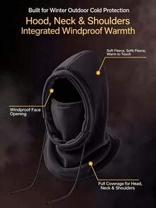 Outdoor Warm Balaclava Windproof Fleece Full Face Mask Neck Gaiter Hat Suitable For Skiing And Cycling - Multicolor - View 7