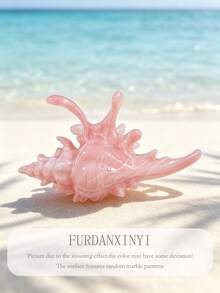 FURDANXINYI 1pc Marble Pattern Conch Shell Hair Clip, Cute 3D Conch Shell Hair Clip, Non-Slip Large Size Summer Beach Vacation Hair Accessory, Suitable For Women's Hairstyles - Multicolor - View 16