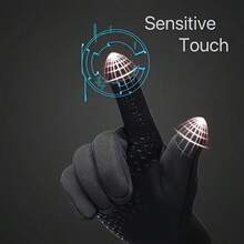 Winter Fleece Touchscreen Gloves, Unisex, Windproof, Waterproof, Warm, Non-Slip Grip, Suitable For Driving, Cycling, Commuting And Outdoor Activities - Multicolor - View 3