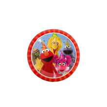 Panini Cartoon Sesame Street Disposable Tableware Set, Paper Plates, Cups, Napkins, Tablecloth, Party Gathering Table Decor Supplies - Multicolor - View 14