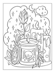 1pc (Cute Witch Series) Coco Spiral Notebook, Suitable For Adults And Teens, Cartoon Comfortable Cute Thick Line Minimalist Pattern Wyo Coloring Book Watercolor Sketchbook, Children's Toy, Slow Pace Stress Relief Time-Killing, Holiday Gift - Cute Witchy Accessories - View 11