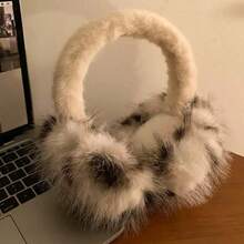 Cute Cat Ear Faux Fur Foldable Ear Warmers, Women Windproof Thermal Winter Ear Covers, Outdoor Cycling Daily Cold Weather Accessory - Multicolor - View 7