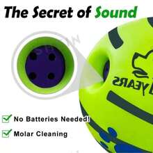 1pc Pet Interactive Squeaky Ball, Pet Chase Toy, Dog Intelligence Training Ball, Dog Chew Toy Tactile Training Supplies, Suitable For Medium And Large Dogs - Green - View 3