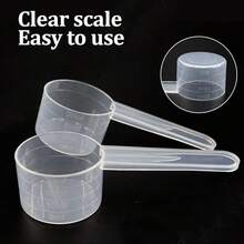 4-Piece Set Transparent Measuring Spoons 5g / 10g / 20ml, Dosing Spoons For Protein Powder, Creatine, Baking & Coffee - Transparent - View 5