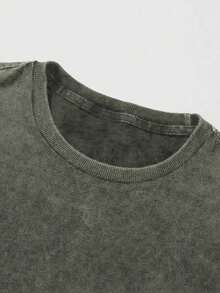 Women's Summer Casual T-Shirt, Y2K Letter & Car Print Round Neck Short Sleeve Crew Neck Tee For Holiday, Vacation, Spring Festival & Graphic Summer - 綠色1 - 查看 2