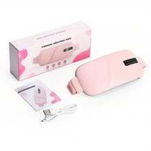 SOKANY Warm Uterus & Waist Heating Pad, 5 Temperature Levels + 4 Vibration Modes, 2-In-1 Heat & Massage, Auto Shut-Off, Type-C Charging (1800mAh Lithium Battery), Suitable For Home/Office/Sleep - Pink - View 12