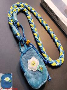 1 Peça Cordão Transversal para Celular Dopamine Fresh Casual com Blocos de Cor Macaron, Alça Ajustável com Nó e Zíper, Mini Porta-Moedas, Acessório 2 em 1 Antiperda para Celular, Charm de Bolsa para Meninas, Compras Diárias, Uso Externo, Viagem e Transporte, Alça de Pulso/Ombro para Smartphone, Halloween - Multicolorido - Visão 13