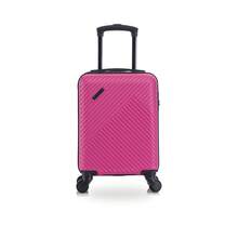 20" Hardside ABS Diamond-Textured Carry-On Spinner Luggage With TSA Lock, Lightweight Travel Suitcase For Business Trips & Vacations - Rusty Rose - View 3