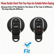 TRTY 1 buah Casing Kunci Mini, Pelindung Kunci Mobil TPU Premium, Pelindung Pemegang Kunci Pintar, Pelindung Kunci Mobil 3 Tombol, Anti Gores dan Debu, Cocok untuk BMW MINI, Kompatibel dengan S D SD F56 F55 F54 F57 F60 R55 R56 R57 R58 R59 R60 S Roadster Aksesoris Pelindung Kunci - Sarung Kunci BMW Mini - View 8