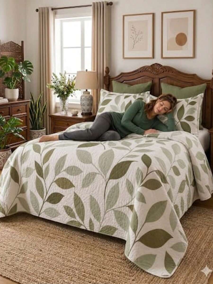 2-Piece Single Bed Sheet Set, Printed 200 Thread Count Percale Fabric, Full Elastic Hem, With Point Palito Pillowcase - Chocolate Brown - View 1
