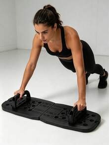 1pc New Foldable & Extendable Push-Up Board Set, Home Yoga Pilates Push-Up Rack With Resistance Bands, Chest Muscle Trainer, Multi-Function Push-Up Board - Multicolor - View 3