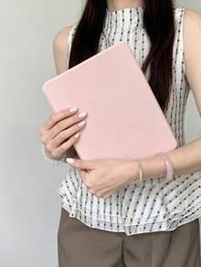 Pink 360° Rotating Tablet Protective Case | Pen Slot Design | Acrylic Transparent Back + Soft TPU Shock-Absorbing Frame | Magnetic Flip Cover With Auto Sleep/Wake | Multi-Angle Adjustable Stand | Compatible With IPad, 9th Gen Protective Case, 10th Gen Protective Case, Accessories, A16 11-Inch Protective Case, Pink Protective Case - Multicolor - View 3