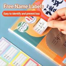 10pcs Plastic Book Covers Transparent Book Sleeves PVC Waterproof And Reusable Adjustable Size Suitable For A4/16K/22K Notebooks Perfect For School, Office And Daily Use - One Size Fits All - View 3