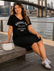 Plus Size Dresses - BROOKLYN NEGRO - Ver 4