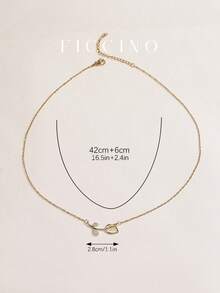 FICCINO 鬱金香項鍊,鍍金女式o型鍊,配有立體氧化鋯石和仿珍珠吊墜,可日常佩戴,可愛的風格,節日送禮佳選,盒裝包裝 - 1139n - 查看 4