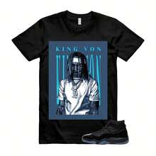 11 Gamma Blue Black T Shirt Match - 黑色 - 查看 1