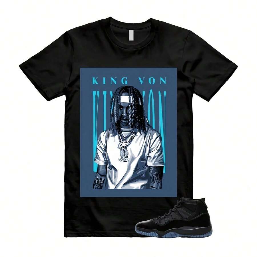 11 Gamma Blue Black T Shirt Match - 黑色 - 查看 1