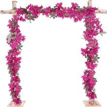 1/2pcs Artificial Bougainvillea Garland, Faux Silk Bougainvillea Vine Long Plant, Home Room Wall Decor, Wedding Decor, Bedroom Decor, Tabletop Decor, Birthday Party Decor, Garden Decor, Indoor/Outdoor Universal, Spring/Summer Decor - Multicolor - View 2