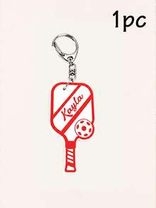 Custom Pickleball Keychain, Personalized Paddle Key Chain, Sport Style Bag Charm, Customized Name Keychains, Customizable Gift For Players, Birthday - Style a - View 11