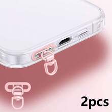 2/4/6pcs Mini 360° Rotating Ultra-Thin Stainless Steel Metal Phone Lanyard Clip, Multiple Macaron Color Options Compatible With IPhone 18, DIY Phone Case Side Hanging Speaker Hole, Single Hole Metal Connector, Anti-Drop Anti-Loss Finger Holder, Compact Ultra-Thin, Comfortable Grip, Phone Charm Decoration, Creative Personalized Phone Lanyard Connector, Phone Case Back Adhesive Pad Fixed Bracket, Universal Phone Accessory - Multicolor - View 30