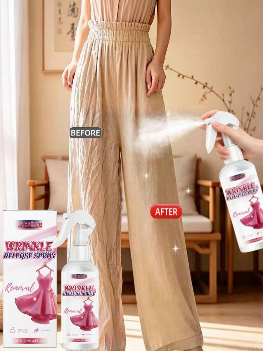 jakehoe Wrinkle Release Spray, Enhances Clothing Texture, Easy To Use, Suitable For Multiple Fabrics, Essential For Business Trips And Travel, Perfect Gift For Family And Friends
