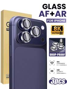 3件組透明相機鏡頭保護貼，適用於 iPhone 17/16/16e/16 Pro Max/16 Pro，亦相容於 15 Pro Max/15/15 Pro/15 Plus/14 Pro Max/14 Pro/14/14 Plus/13 Pro Max/13/13 Pro/13 Mini/12 Pro Max/12/12 Pro/11，HD 攝影，超薄鋼化玻璃鏡頭保護貼，透明環 - 無色 - 查看 7