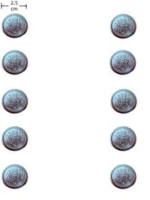 10pcs Electroplated Faux Metal Buttons, 3D Carved Seta Design, Grid Frame Touch, Suitable For Suits, Vests, Jackets, Pants, Household Items, Vintage Metal Button Set In Gold, Black, White, Yellow, Pink Colors - Gold - View 14