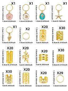 246件金色髮飾 編髮飾品 女用金屬髮環 髒辮飾品 編髮裝飾 - 金色 - 查看 7