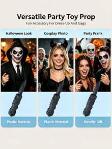 1pc Halloween Retractable Fake Knife Prop, High-Quality Plastic Retractable Toy, Perfect For Party Role Play, Prank Games And Magic Performance Costume Accessory, Best Accessory For Ghost Mask - View 2