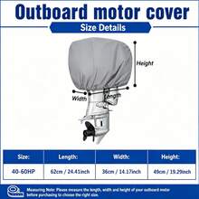 Outboard Motor Cover-6 Sizes Available, 3 Colours(Black/Grey/Blue), Heavyweight 300D Oxford Fabric, The Bottom Features A Drawstring Design, Suitable For 6-250HPoutboard Motor, Electric Outboard Motor(Only The Protective Cover) - View 14
