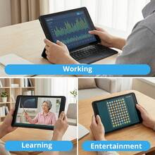 Qetupa 10.1-Inch Android 15 Tablet With Case, Keyboard, Mouse, And Stylus, 8GB RAM + 128GB/256GB ROM (Expandable To 1TB), 1280x800 Touchscreen, 5MP Front Camera And 13MP Rear Camera, 6000mAh Battery, No SIM Card Support (Adapter Not Included) - Blue - View 5