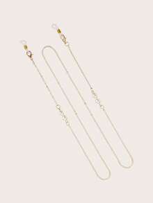 1pc Fashionable Faux Pearl Glasses Chain, Metal Glasses Chain Suitable For Girls And Women, Women's Anti-Slip Glasses Chain, Fashionable Metal Glasses Chain - Multicolor - View 3