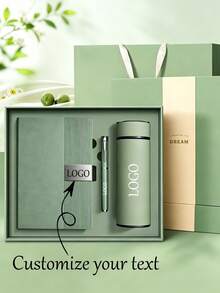 1 Set Customized Stainless Steel Mug Set, A5 Notebook, Laser Engraved Pen, Gift Set For Business, Graduation, For Birthdays, Gifts For Men, Father's Day Gift, Gift-Ready - Multicolor - View 14