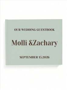 Custom Linen Wedding Guest Book, Personalized Linen Hardcover Photo Album, Photo Guest Book, Wedding Keepsake & Anniversary Commemorative Album - Multicolor - View 11